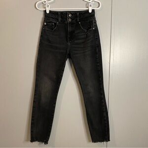 Pistola Black High Rise Distressed Denim Jeans Size 25